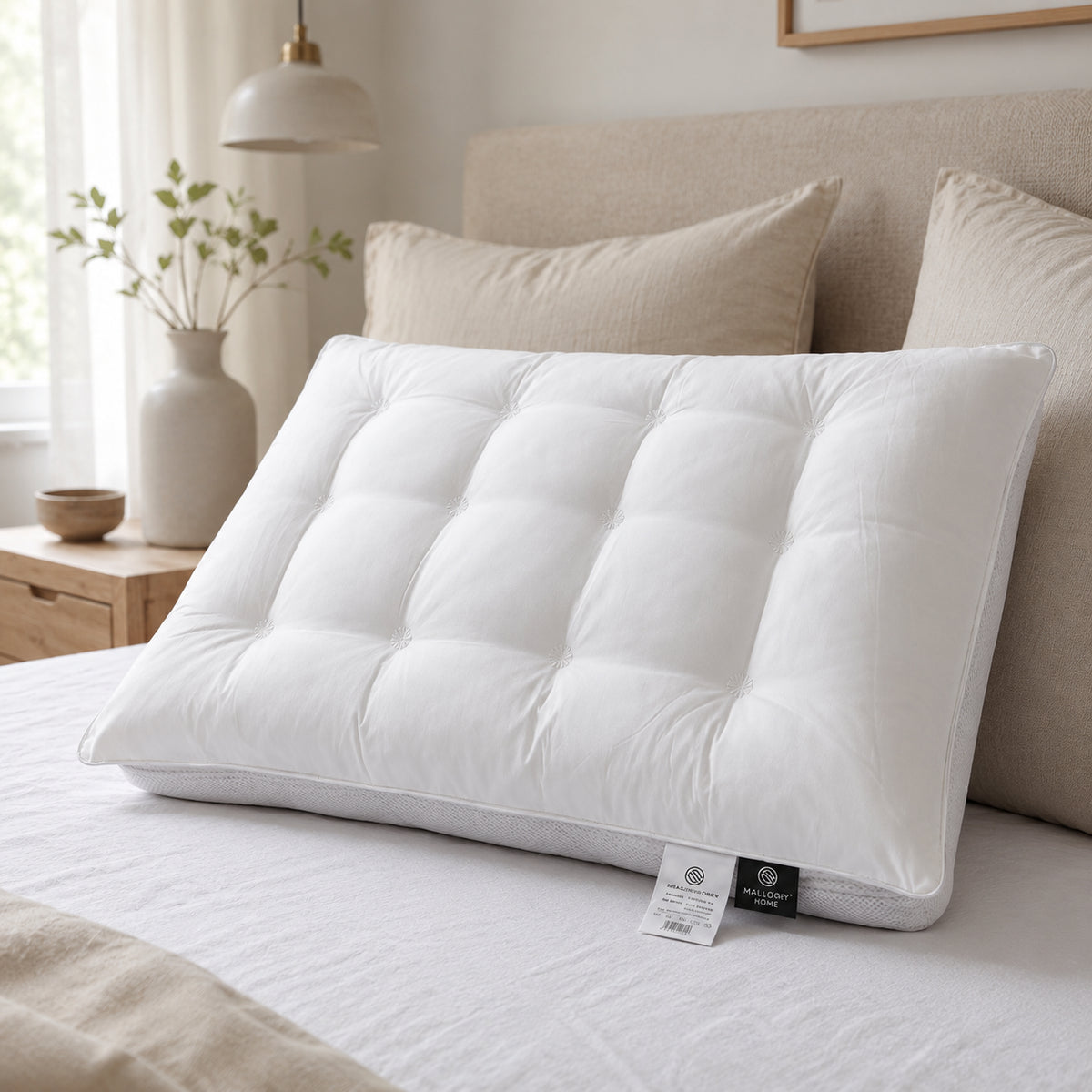 Подушка анатомічна 70х50 см, Cloud Contour, Melloory Home, Білий / Ортопедична подушка / Подушка для сну
