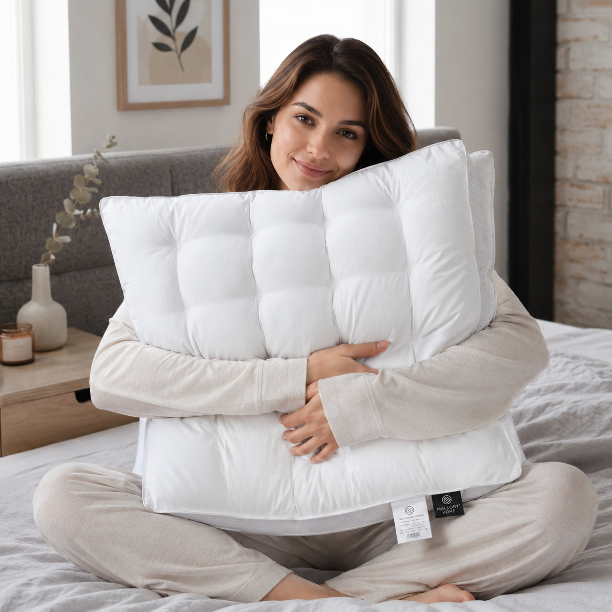 Подушка анатомічна 70х50 см, Cloud Contour, Melloory Home, Білий / Ортопедична подушка / Подушка для сну