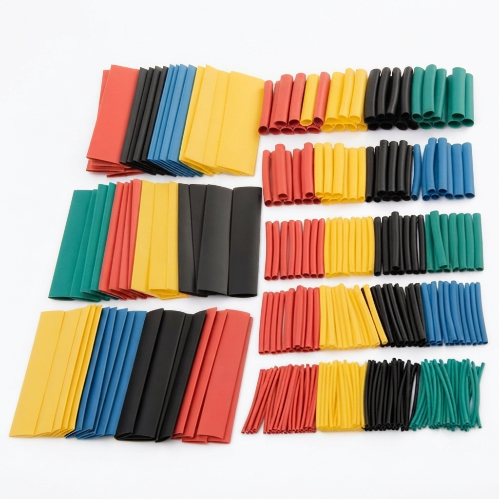 Набір термоусадкових трубок 328 шт у пластиковому кейсі, Різні кольори / Термоусадка для кабелю / Ізоляція проводів
