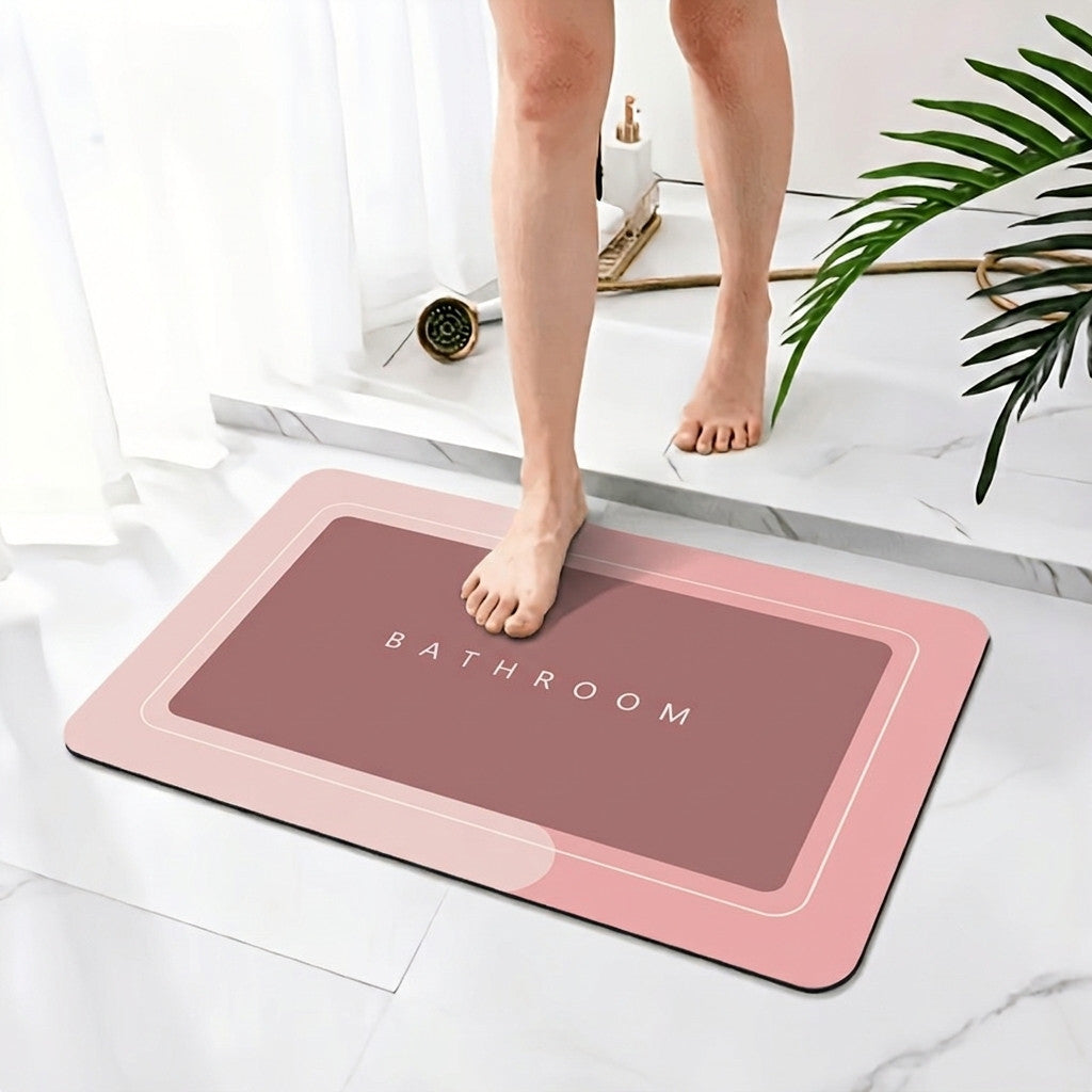 Водопоглинаючий килимок для ванної 79х47 см, BATHROOM, / Антиковзний килимок у ванну
