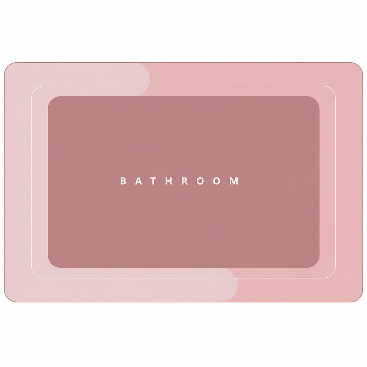 Водопоглинаючий килимок для ванної 79х47 см, BATHROOM, / Антиковзний килимок у ванну