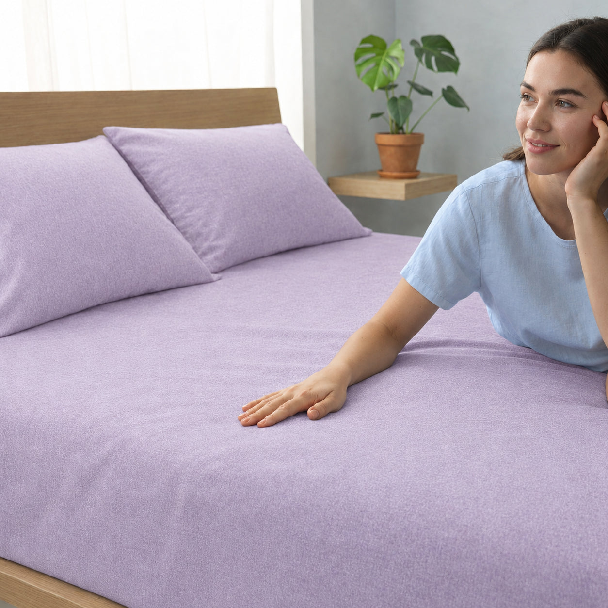 Простирадло на гумці, 200х160+30см, / Простирадло трикотажне / Простинь на ліжко