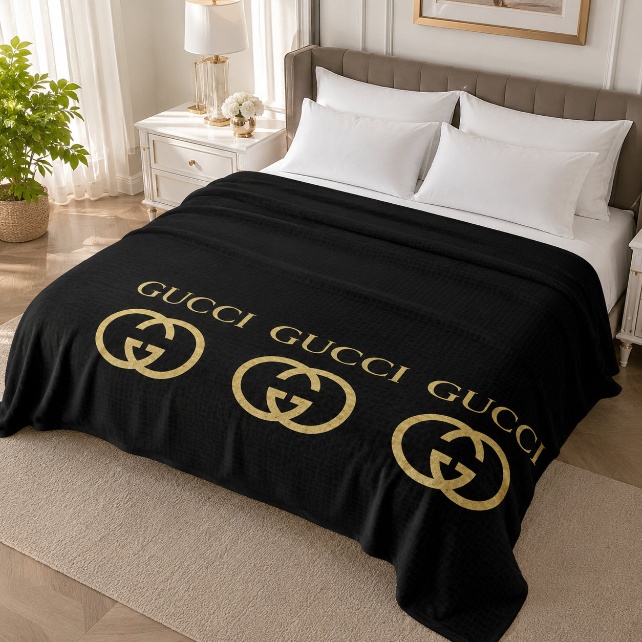 Плед з мікрофібри, Чорний / Плед покривало / Плед на ліжко / Плед для дому / Плед-покривало з мікрофібри