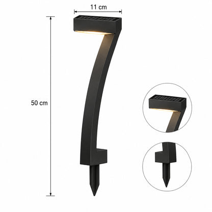 1 шт Садовий LED світильник на сонячних батареях, IP65, 50 см, Чорний / Вуличний ліхтар для доріжок / Світильний газонний