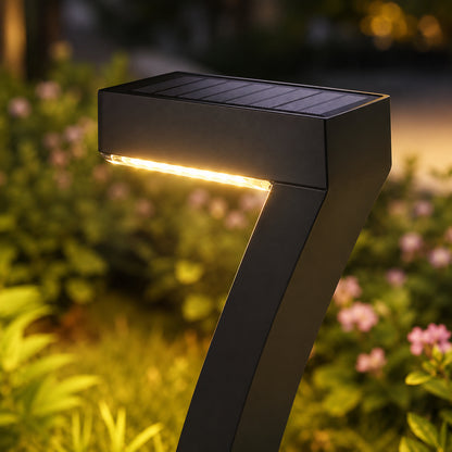 1 шт Садовий LED світильник на сонячних батареях, IP65, 50 см, Чорний / Вуличний ліхтар для доріжок / Світильний газонний