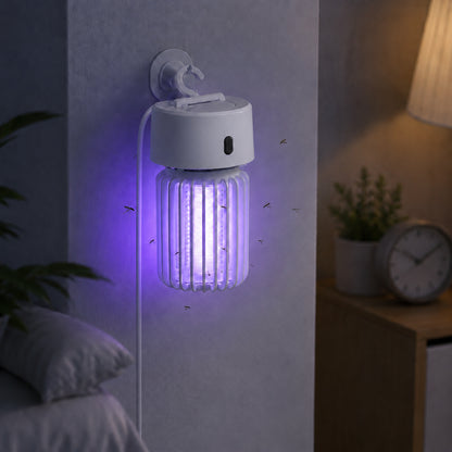 Мухоловка електрична до 30 м², від USB, YS-001, Біла / Пастка для мух / Антимоскітна лампа / Лампа від комарів