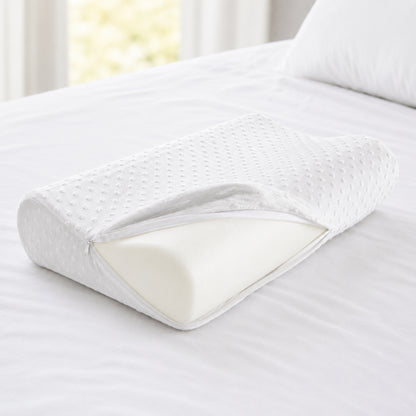 Подушка ортопедична 50х30 см, з ефектом пам'яті, Comfort Memory Pillow, Біла / Анатомічна подушка для сну / Подушка для шиї