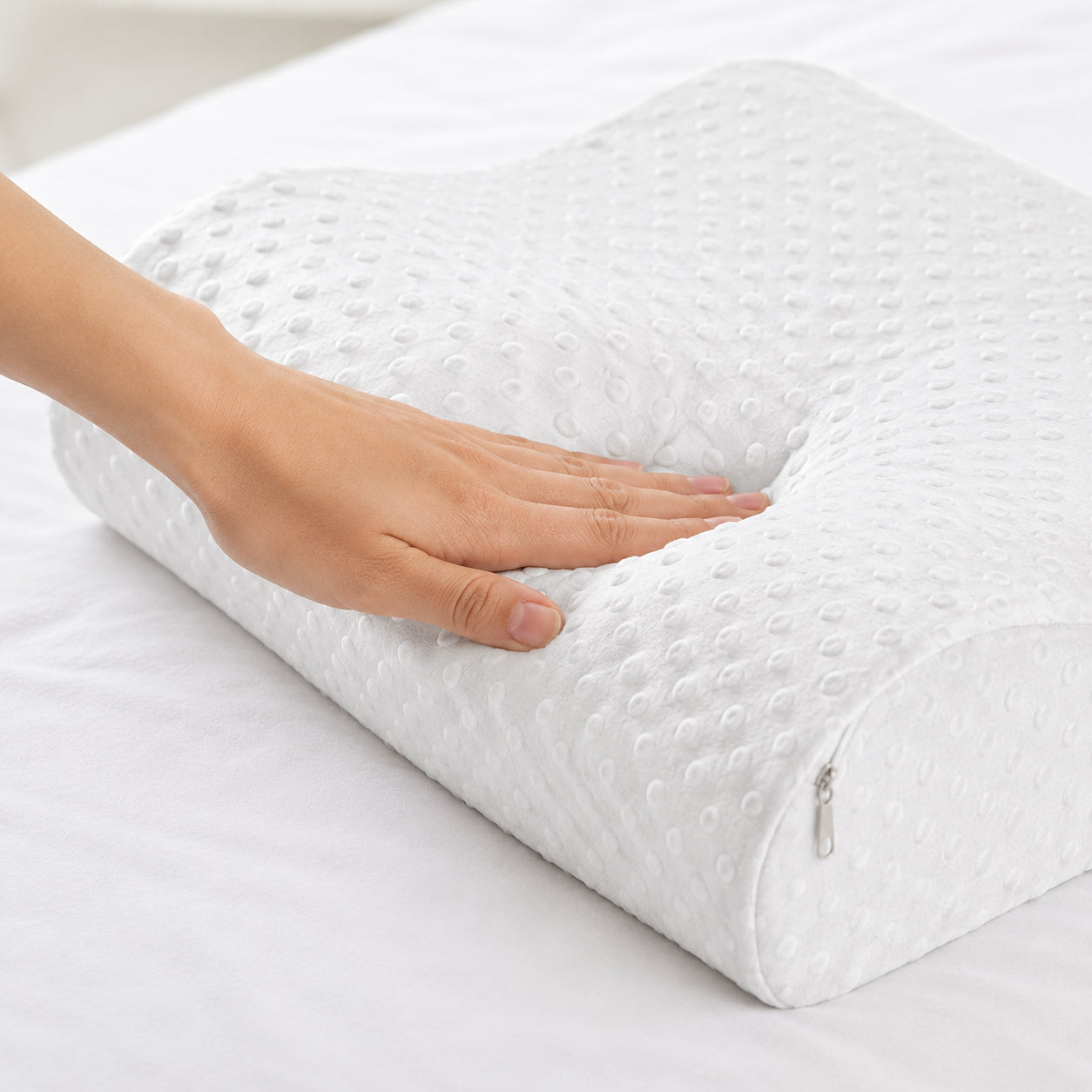 Подушка ортопедична 50х30 см, з ефектом пам'яті, Comfort Memory Pillow, Біла / Анатомічна подушка для сну / Подушка для шиї