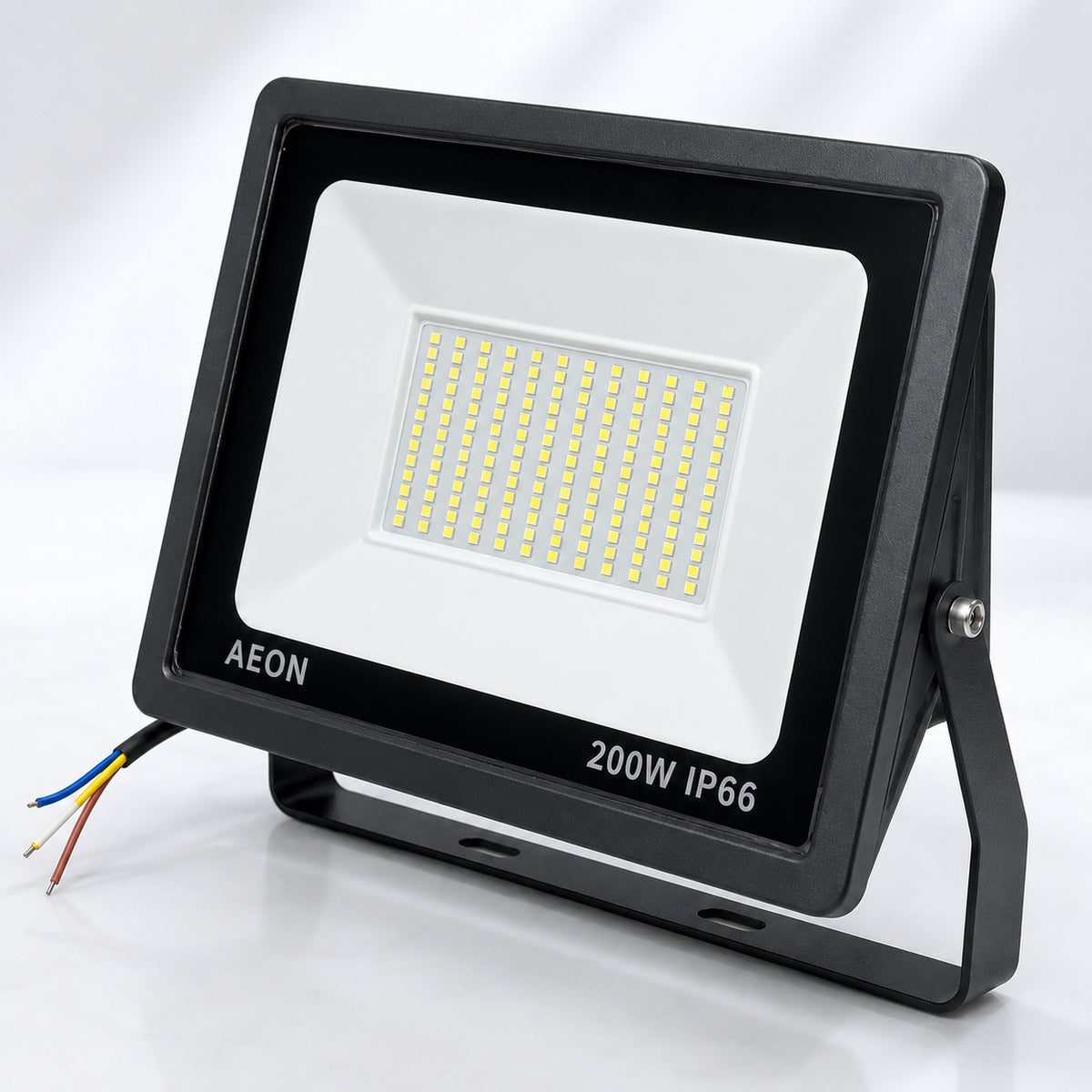 Вуличний прожектор на стіну 200W, 6500K, AEON, Чорний / Світлодіодний ліхтар-прожектор / Настінний LED прожектор