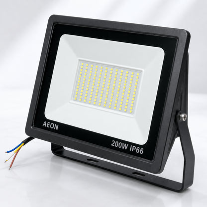 Вуличний прожектор на стіну 200W, 6500K, AEON, Чорний / Світлодіодний ліхтар-прожектор / Настінний LED прожектор