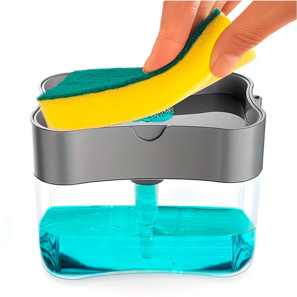 Диспенсер для миючого засобу Soap Pump Sponge Caddy, / Органайзер для мочалок / Дозатор мила