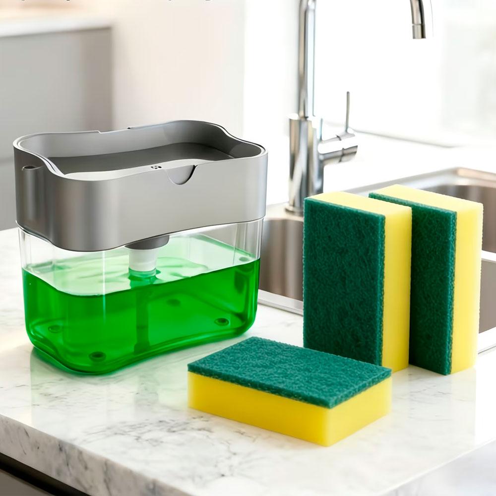 Диспенсер для миючого засобу Soap Pump Sponge Caddy, / Органайзер для мочалок / Дозатор мила