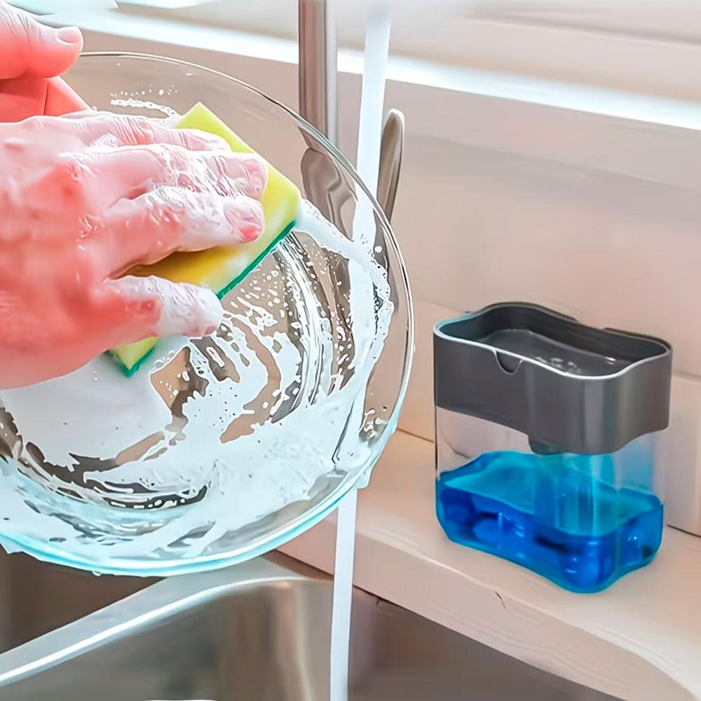 Диспенсер для миючого засобу Soap Pump Sponge Caddy, / Органайзер для мочалок / Дозатор мила
