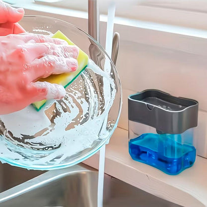 Диспенсер для миючого засобу Soap Pump Sponge Caddy, / Органайзер для мочалок / Дозатор мила