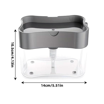 Диспенсер для миючого засобу Soap Pump Sponge Caddy, / Органайзер для мочалок / Дозатор мила