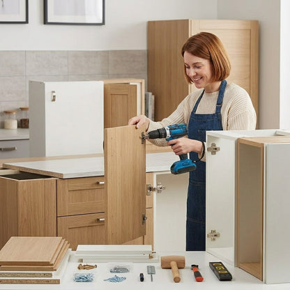 Акумуляторний шуруповерт + 2 АКБ 48В та набір інструментів у кейсі, Жовтий / Дриль-шуруповерт / Бездротовий шуруповерт