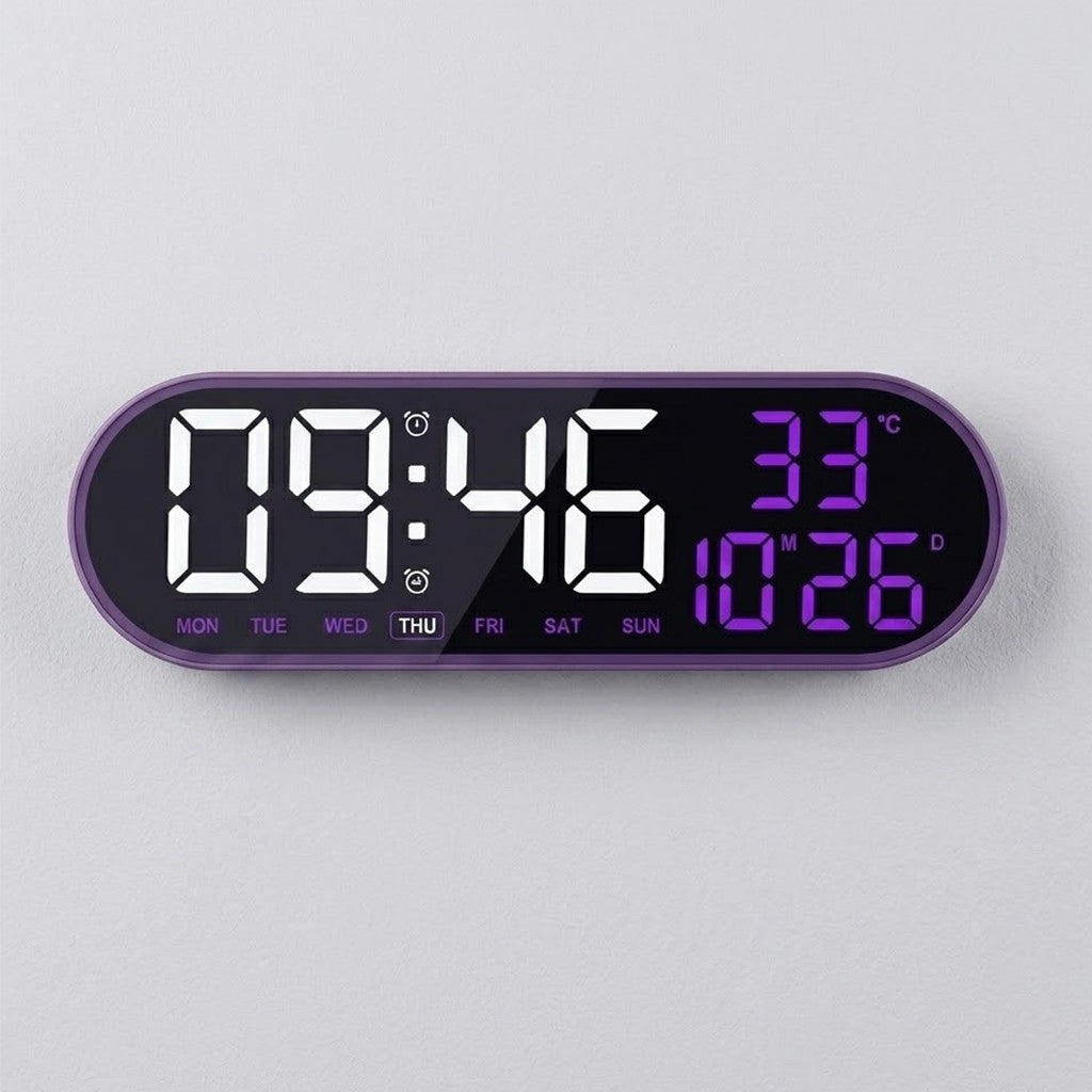 Настінний годинник з пультом (38×12см), від USB та батарейки, GH8021, / Електронний годинник / Годинник на стіну