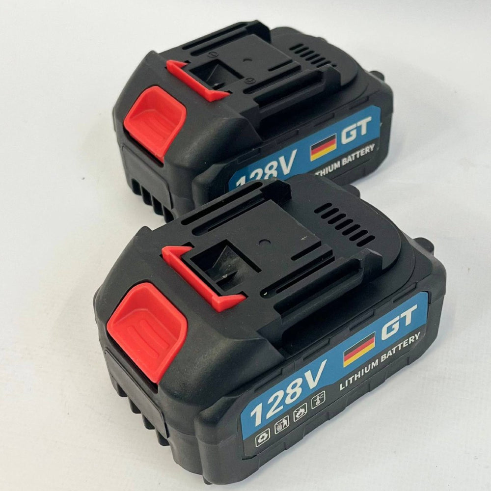 Акумуляторна ланцюгова пила, 16 дюймів, 2АКБ, 128V, GT-412, Жовта / Ручна електропила / Пила для саду