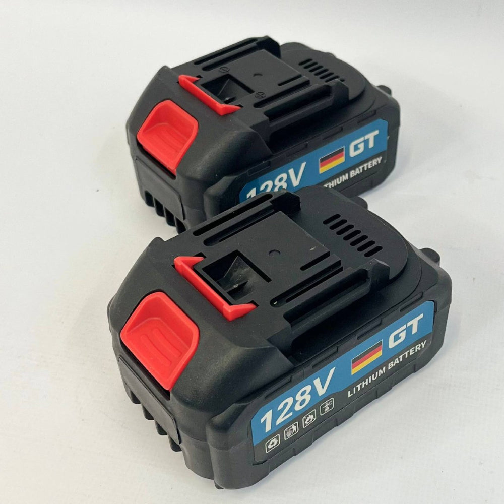 Акумуляторна ланцюгова пила, 16 дюймів, 2АКБ, 128V, GT-412, Жовта / Ручна електропила / Пила для саду