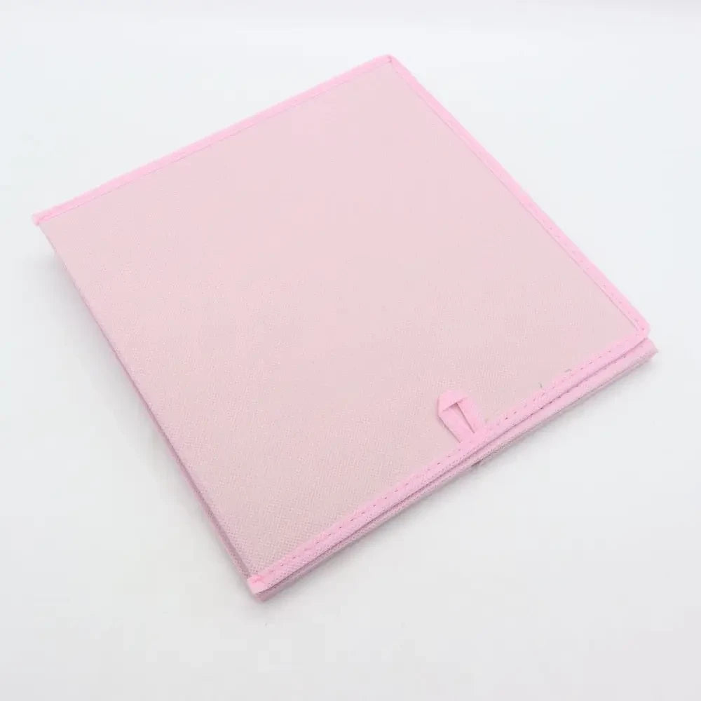 Органайзер для зберігання речей 28x26x26см, 1шт, Storage box AND XL-982, Рожевий / Складні коробки для зберігання одягу