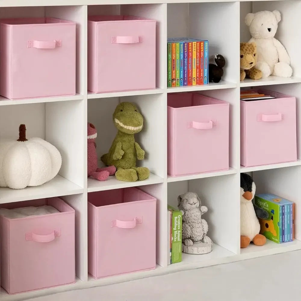 Органайзер для зберігання речей 28x26x26см, 1шт, Storage box AND XL-982, Рожевий / Складні коробки для зберігання одягу