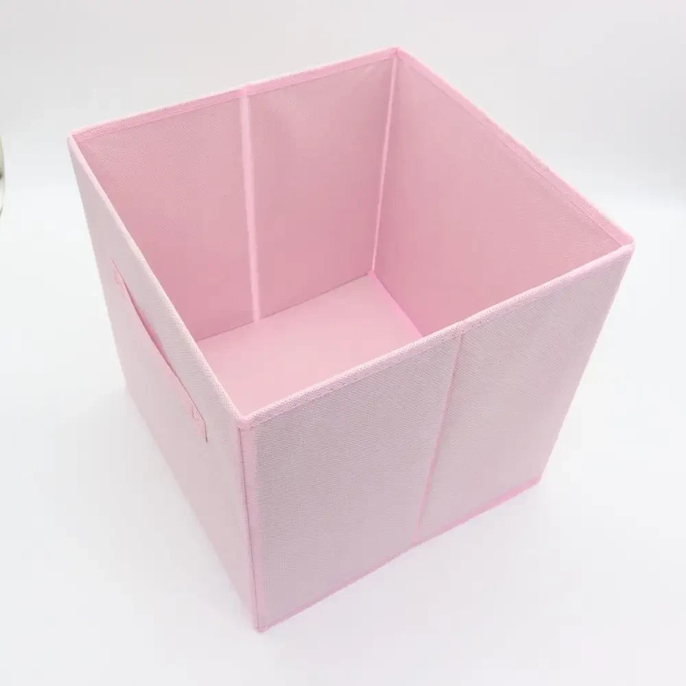 Органайзер для зберігання речей 28x26x26см, 1шт, Storage box AND XL-982, Рожевий / Складні коробки для зберігання одягу