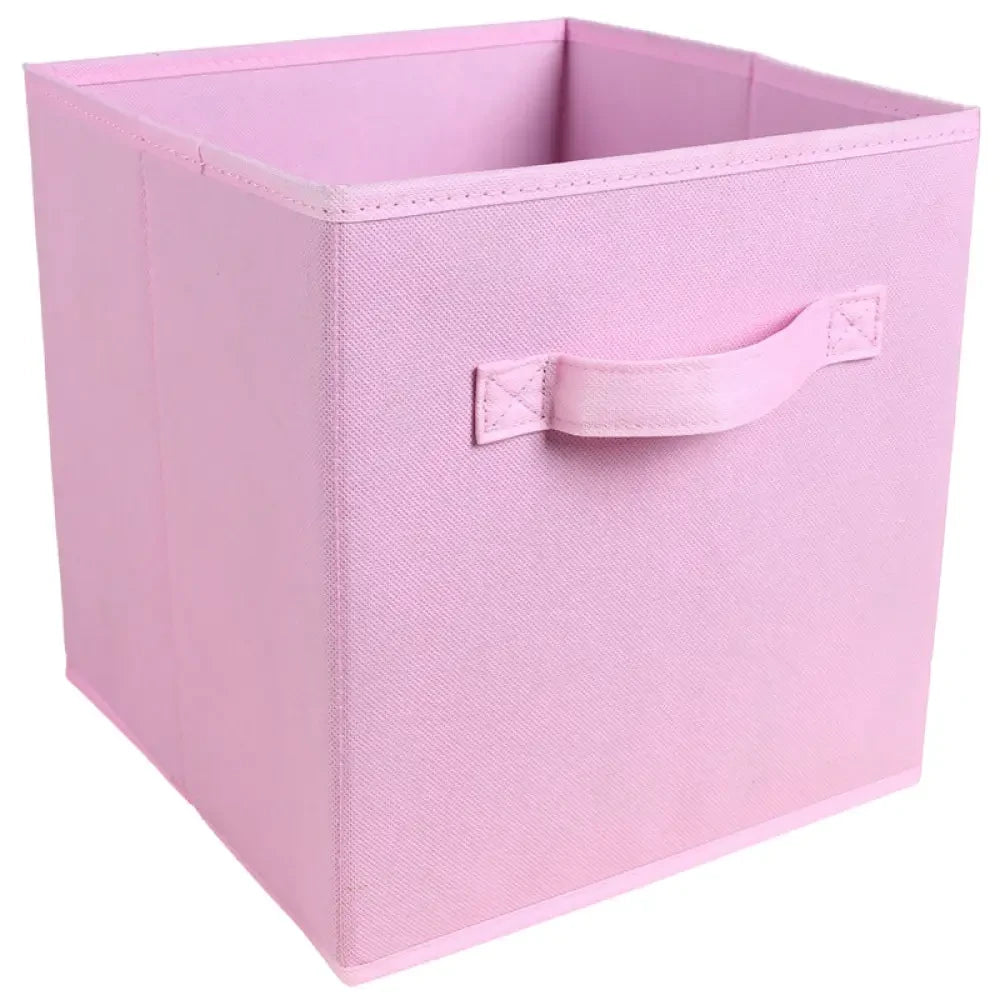 Органайзер для зберігання речей 28x26x26см, 1шт, Storage box AND XL-982, Рожевий / Складні коробки для зберігання одягу