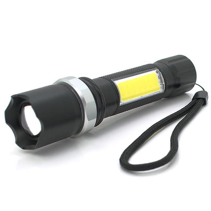 Ручний ліхтарик, USB, 200Лм, M919 Чорний / Акумуляторний туристичний ліхтарик з зумом / Вологозахищений ліхтарик