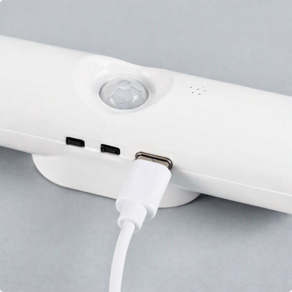 Настінний світильник з датчиком руху, від USB, Білий / RGB нічник / LED-світильник / Акумуляторний світильник на стіну
