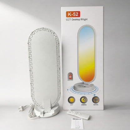 Настільна LED-лампа, 38 Вт, з пультом, K-52, Біла / Лампа для селфі / Студійна світлодіодна лампа