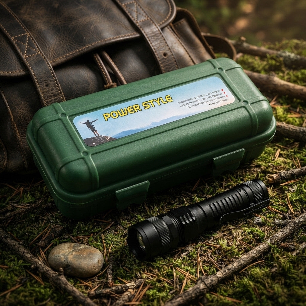 Ліхтар ручний до 200 м в кейсі, PowerMaster MX-811, Чорний / Акумуляторний туристичний ліхтарик / Кемпінговіий ліхтарик в кейсі