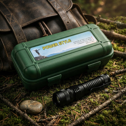 Ліхтар ручний до 200 м в кейсі, PowerMaster MX-811, Чорний / Акумуляторний туристичний ліхтарик / Кемпінговіий ліхтарик в кейсі