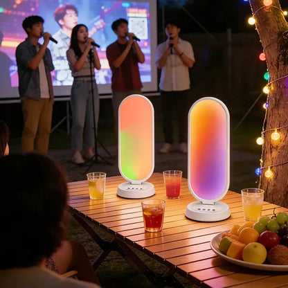 Настільна LED-лампа, 38 Вт, RGB, з пультом, MJ-52, Біла  / Лампа для селфі / Світлодіодна лампа
