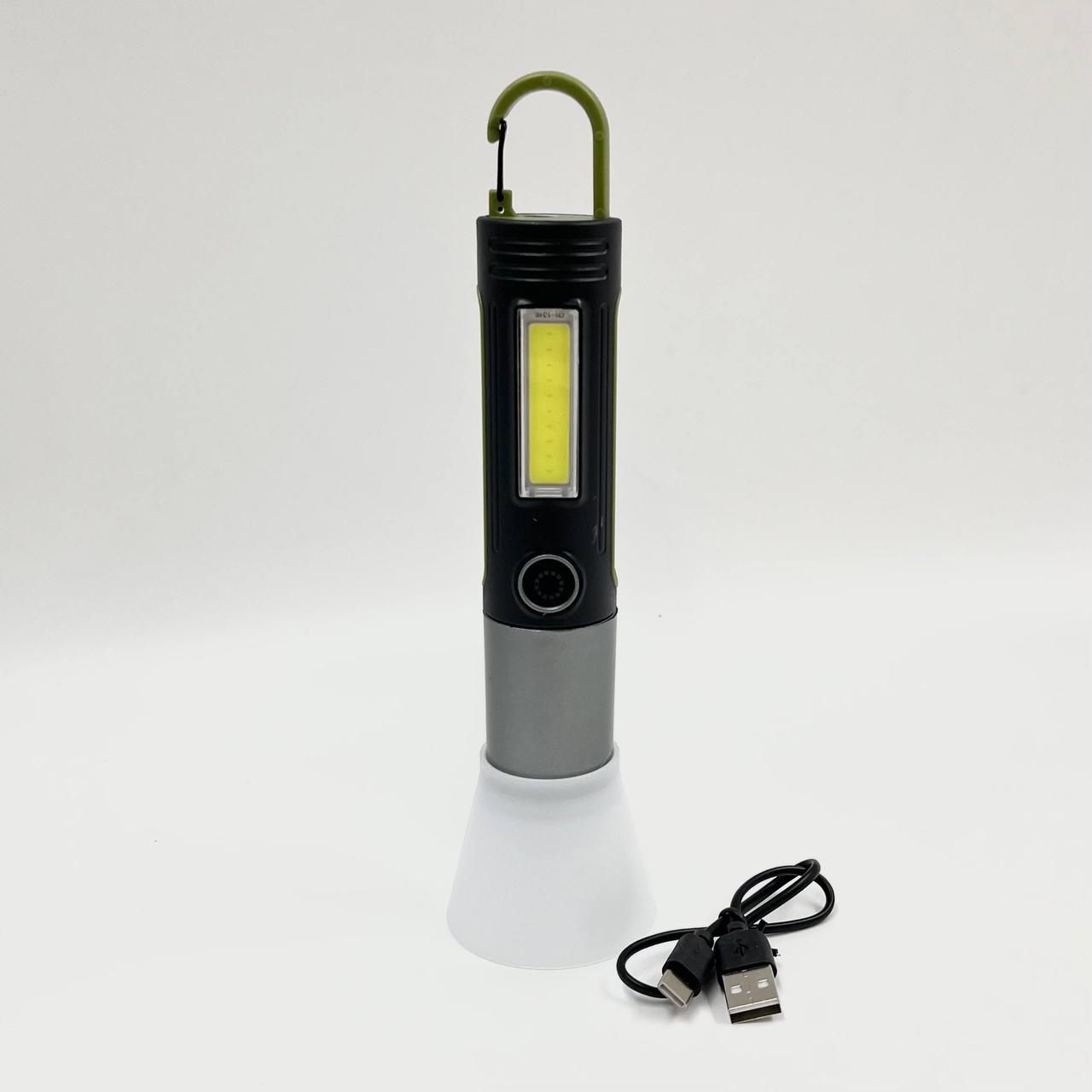 Ліхтарик ручний від USB, BL S507, Чорний / Компактний ліхтарик на акумуляторі / Ліхтар акумуляторний для кемпінгу