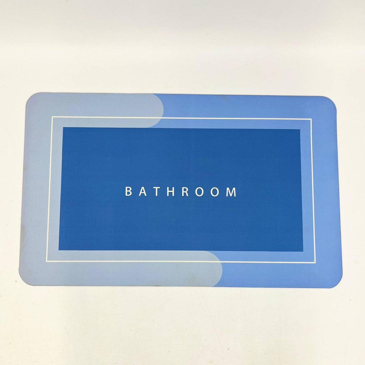 Водопоглинаючий килимок для ванної 78х48см, BATHROOM, Синій / Антиковзний килимок у ванну
