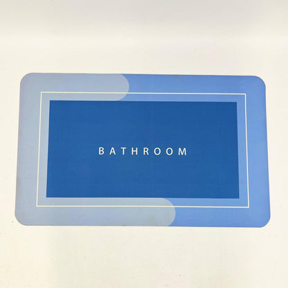 Водопоглинаючий килимок для ванної 78х48см, BATHROOM, Синій / Антиковзний килимок у ванну