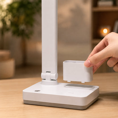 Настільна лампа акумуляторна від USB, Digad 1966, Білий / Складна лампа світлодіодна / LED-світильник з регульованим нахилом