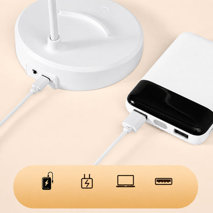 Акумуляторна настільна лампа від USB, BL-T6, Білий / Лампа світлодіодна для робочого столу / LED-світильникз гнучкою ніжкою