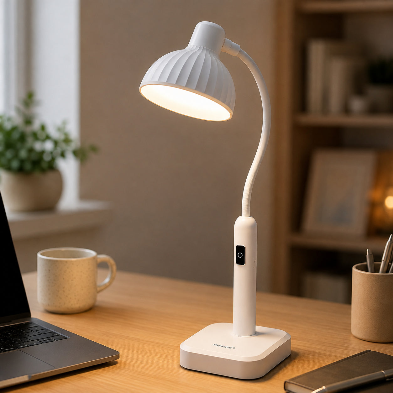 Настільна лампа, 4Вт, USB, PM-6612, Білий  / Акумуляторний LED-світильник /  Настільний світильник / Світильник з гнучкою ніжкою
