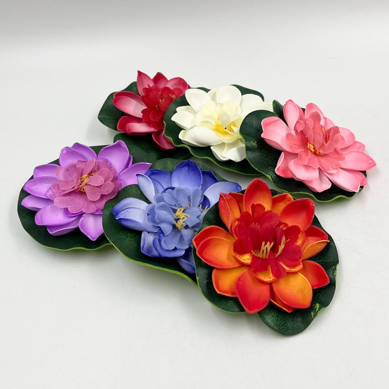 6 шт Набір штучних квітів, Лотос, Різні кольори / Штучні квіти для саду / Штучні лотоси для ставка